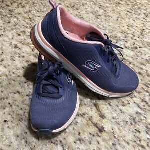 Skechers Skech Air Edge Mellow Days Navy and Pink Relaxed Fit Athletic Shoes 9